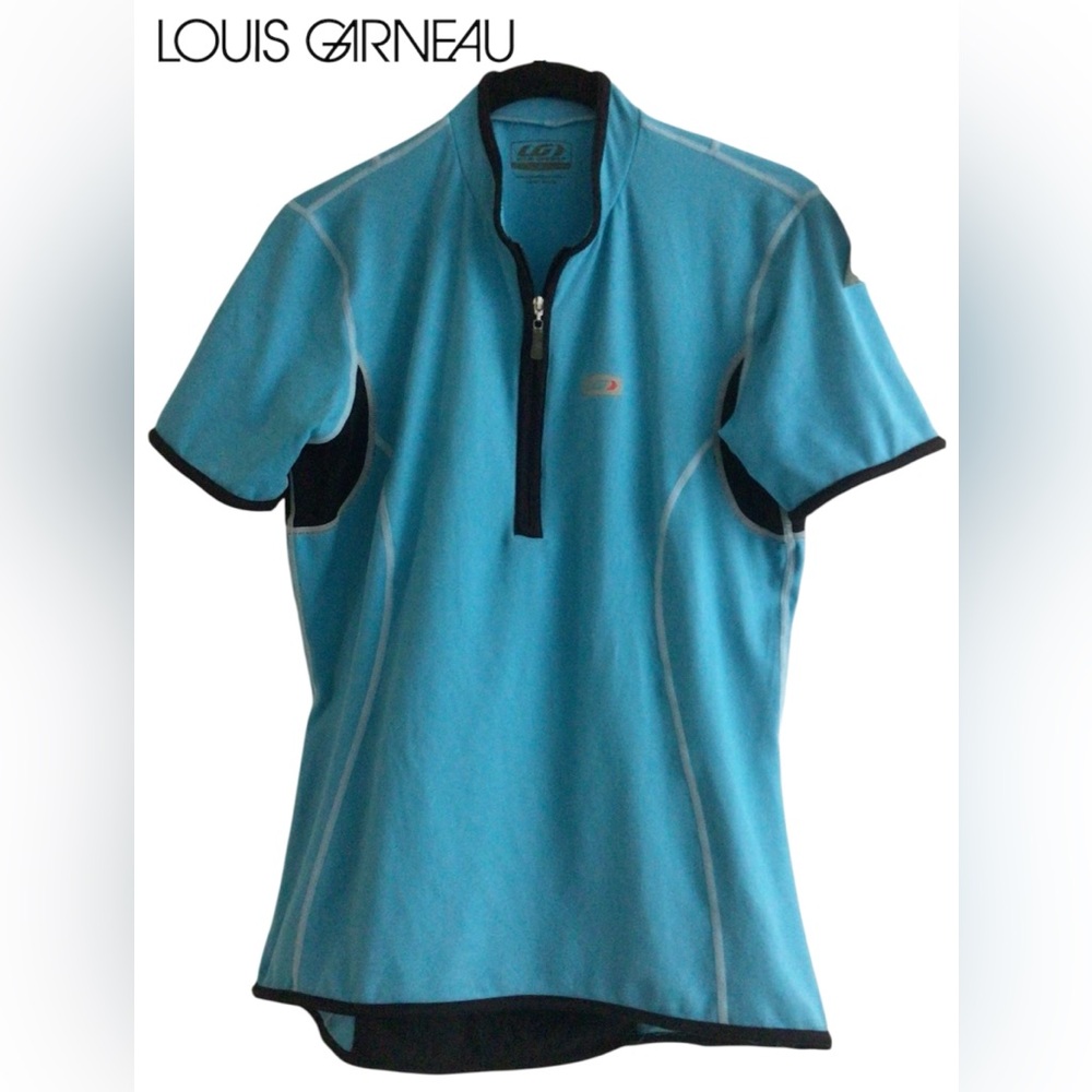 🐿️LOUIS GARNEAU Women's Teal Short-Sleeve Cycling Tee